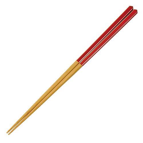【5膳セット】 ヤマコー 用美 業務用 ダイヤカット研出箸 赤白 ASNyamaco08920X5|雑貨・ホビー・インテリア キッチン雑貨 食器・カトラリー