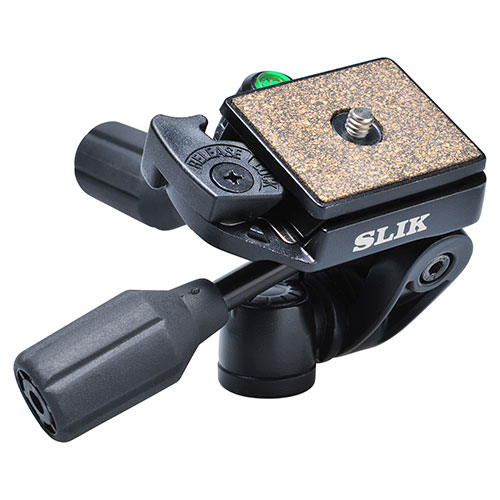 スリック SLIK SH-704E BK N 小型の2ハンドル3ウェイ雲台 ASNSH-704E-BK-N|カメラ カメラ関連製品 撮影機材