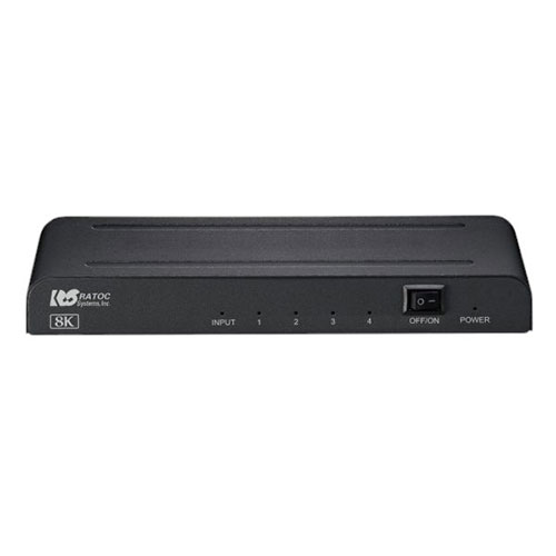 ラトックシステム 8K対応 1入力4出力 HDMI分配器 1つの映像信号をモニター4台に出力可能 8K60Hz/4K120Hz対応 ASNRS-HDSP4-8K|家電 映像関連 AVセレクター|緑花堂ストア
