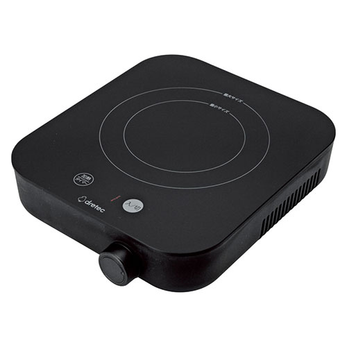 DRETEC ドリテック IHクッカー ピッコリスト ブラック 24.5×20×6cm 置き場所に困らないコンパクトサイズ ASNC7129116|家電 キッチン家電 IH クッキングヒーター
