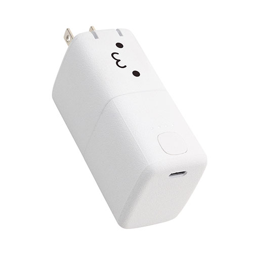エレコム AC充電器一体モバイルバッテリー 5000mAh/30W/C×1 しろちゃん(ホワイト×ブラック) ASNDE-AC09-5000WF|スマートフォン・タブレット・携帯電話 スマートフォン モバイルバッテリー 5,964円