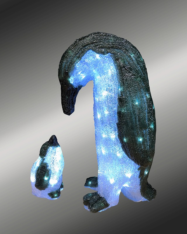 マザー＆ベイビーペンギン[CRNl3d329]3Dモチーフ