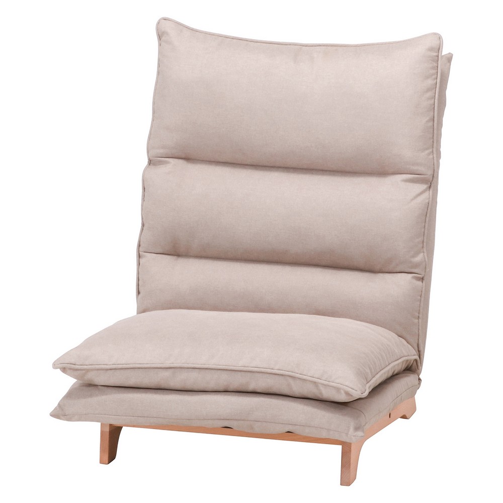 椅子 ソファ・ダブルクッション座椅子 フィット２ １Ｐ ＢＥ[HJB19206]|2022ギフトショー インテリア家具 ソファ・座椅子 リビング 座椅子・フロアソファ 快適性 耐久性 インテリアデザイン リクライニングポジション ベージュ