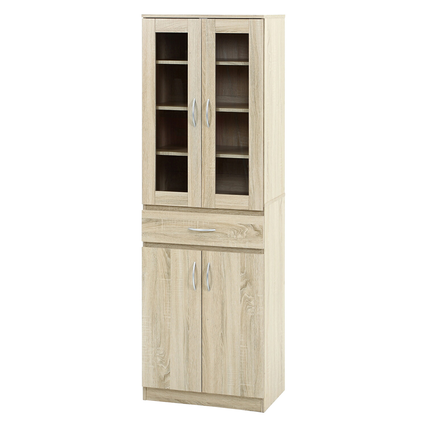 ハイキッチンキャビネット １８０＊６０ オーク[HJB52293]|インテリア家具 キッチン収納・キッチンワゴン ダイニング・キッチン テレビ台・収納 リビング【キッチンボード 食器棚 ハイタイプ 引き出し、扉付き 耐久性 利便性 】