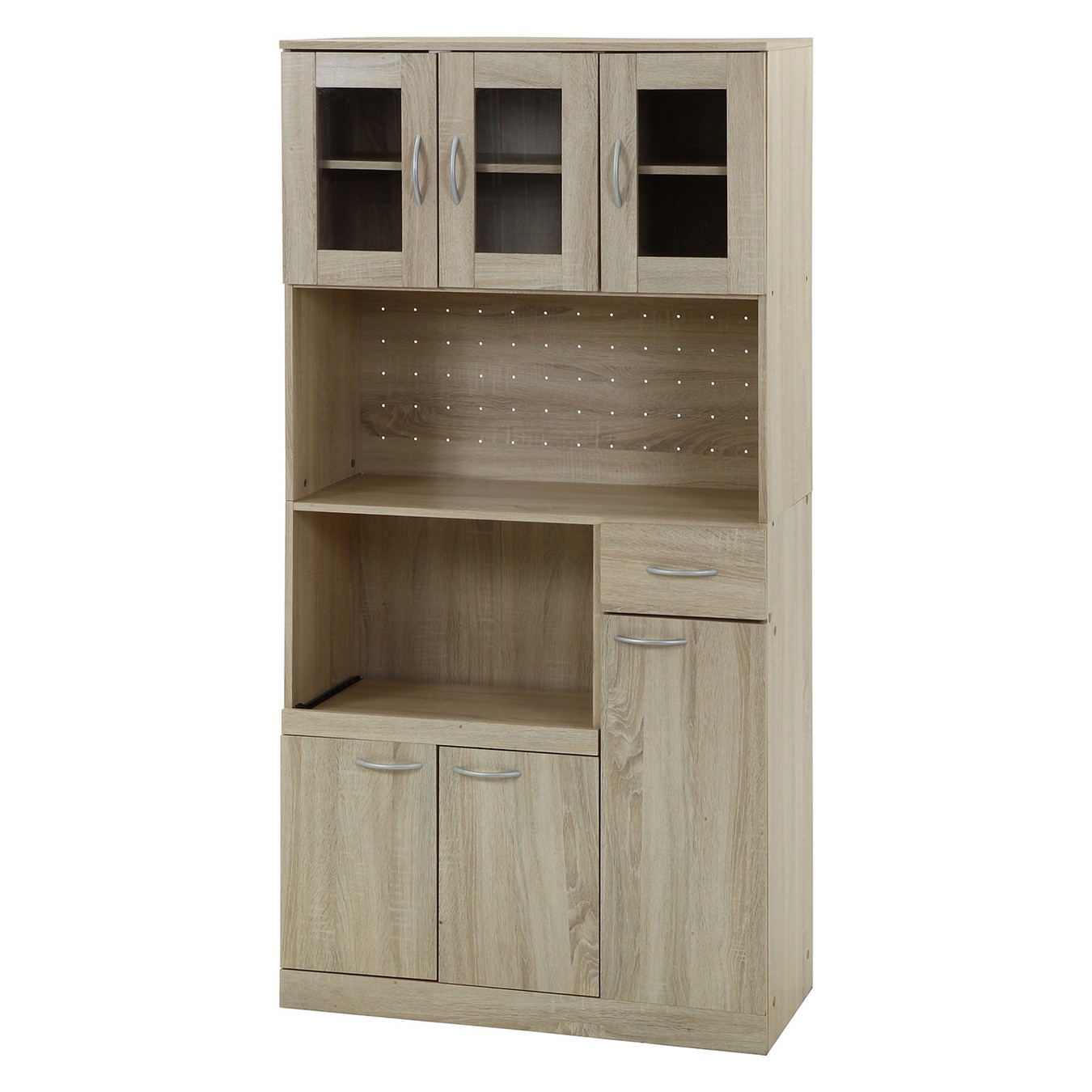 収納家具 ハイキッチンボード １８０＊９０ ホワイトオーク[HJB70685]|インテリア家具 キッチン収納・キッチンワゴン ダイニング・キッチン テレビ台・収納 食器棚・カウンタースペース 耐久性 機能性 インテリアデザイン 利便性｜緑花堂ストア