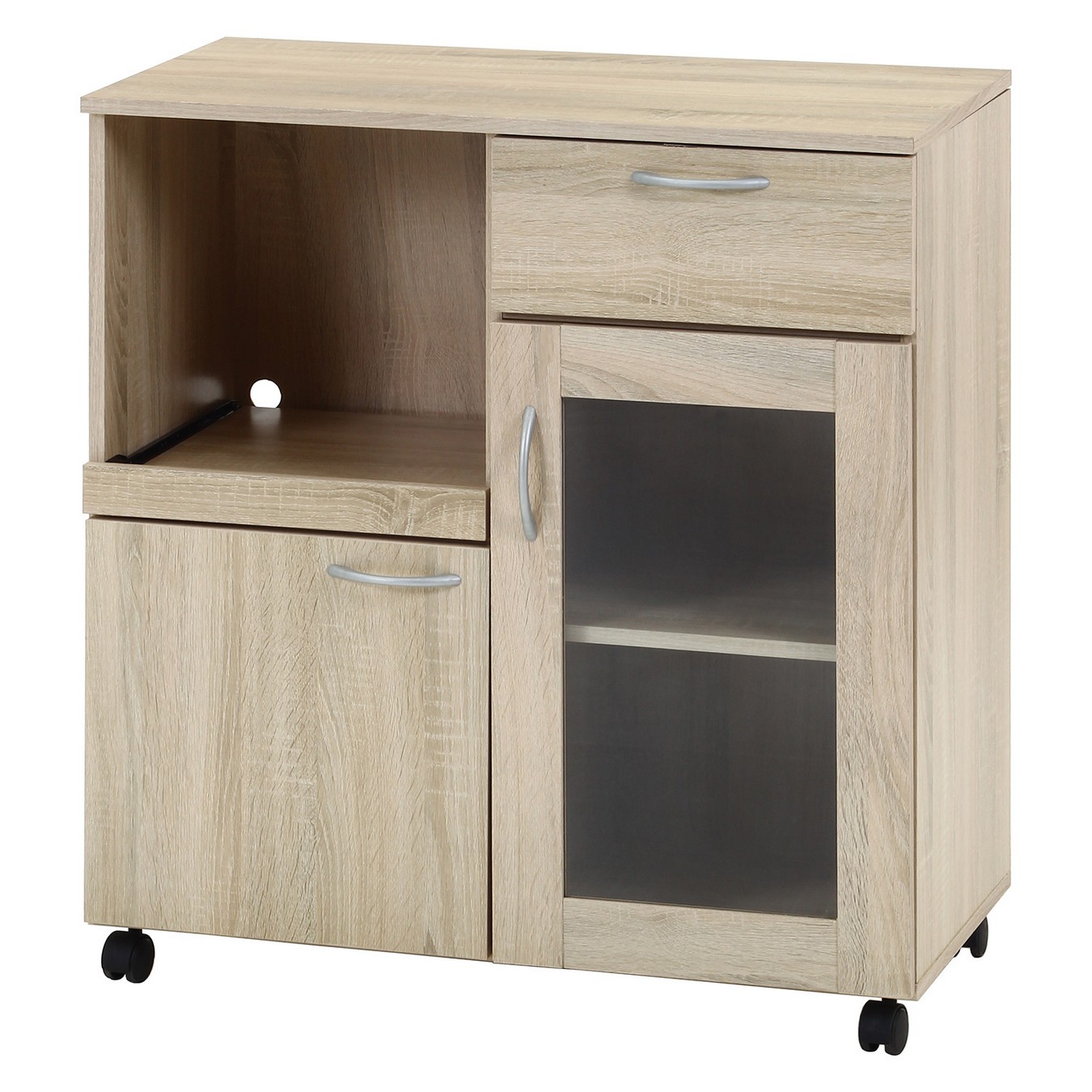 収納家具 キッチンワゴン ホワイトオーク[HJB70688]|インテリア家具 キッチン収納 ダイニング・キッチン テレビ台・収納食器棚・カウンタースペース 耐久性 機能性 インテリアデザイン 利便性 キャスター付き｜緑花堂ストア