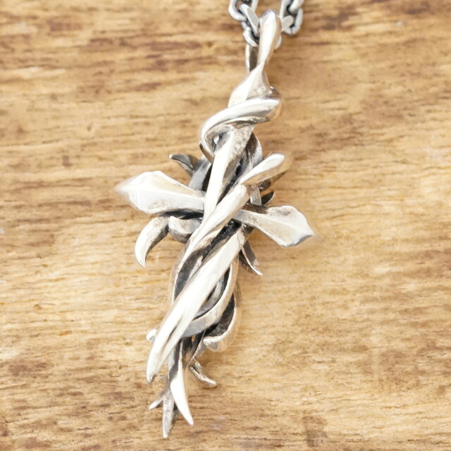 M's collection エムズコレクション クロス ネックレス 十字架 クロー シルバー925 BOOWY 氷室京介[GOCx0246]|クロス ネックレス メンズ レディース 十字架 クロー シルバー925 燻し シルバーアクセサリー 銀 BOOWY 氷室京介｜緑花堂ストア