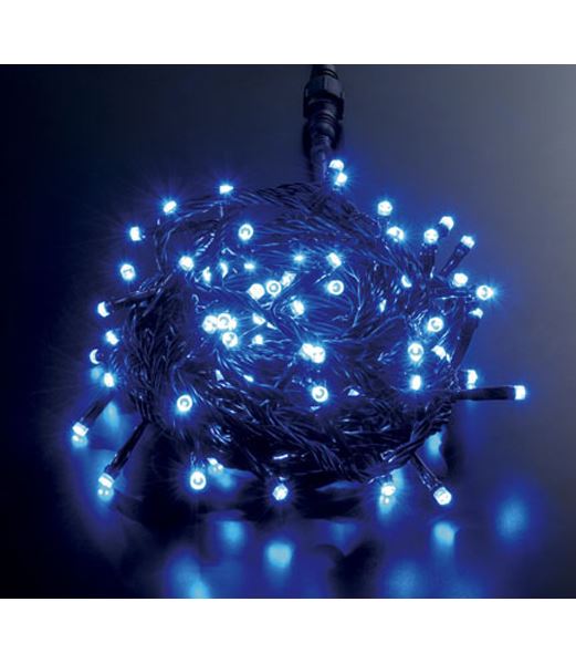 全長1000cm 耐水 100球 広角型スーパーLEDブルーライト/ブラックコード(コネクター付き)[ONSPALI61052] 送料無料 |クリスマス イルミネーション ライト 照明 LED クリスマス装飾 装飾 デコレーション オーナメント 飾り 店舗装飾 イベント 飾り付け 電飾 Christmas｜緑花堂ストア 10,420円
