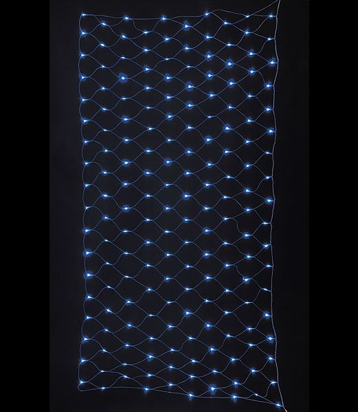 全高120&times;幅240cm 耐水 180球 広角型LEDブルーネットライト/クリアコード(パワーコード、コネクター付き) [ONSPALI61069] 送料無料 |クリスマス イルミネーション ライト 照明 LED クリスマス装飾 装飾 デコレーション オーナメント 飾り 店舗装飾 イベント 飾り付け 電飾｜緑花堂ストア