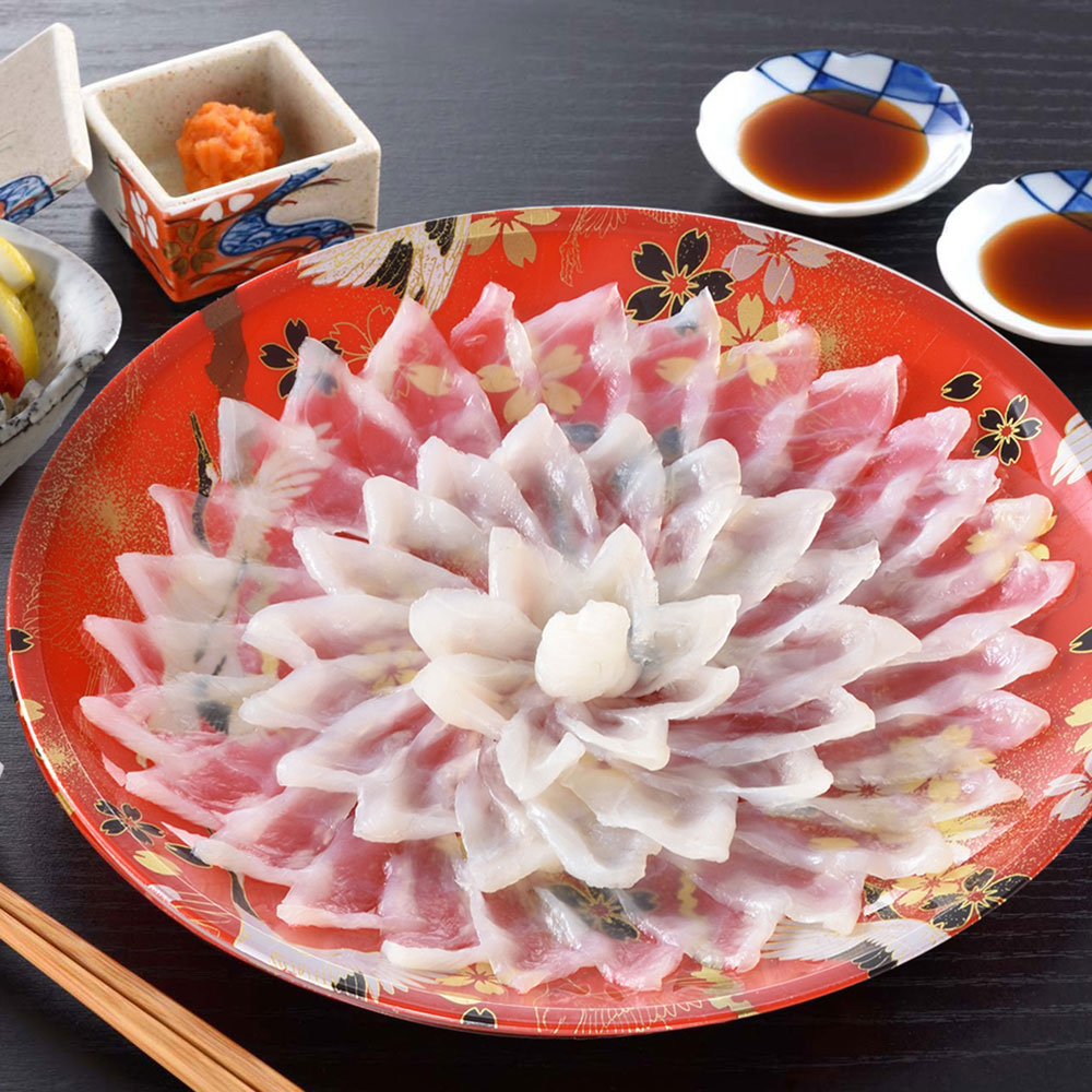 「関とら本店」 とらふく刺身セット （とらふぐ刺身65g、とらふぐ皮30g） / ふく ふぐ フグ てっさ 送料無料[SHS2480205]【料亭の味 本場のふぐ 贅沢晩酌 ご褒美 海の幸を堪能 旨みの極み 】｜緑花堂ストア