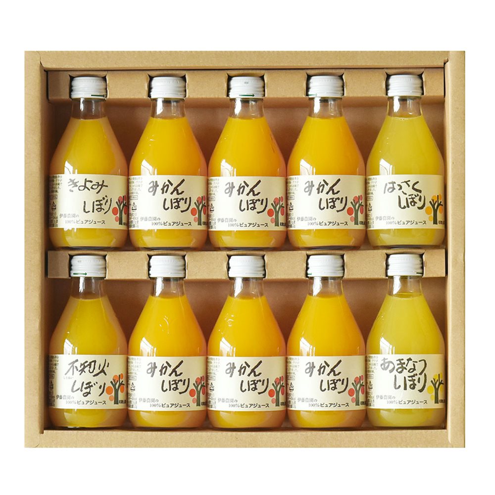 人気の5種を詰め合わせた飲み比べセット和歌山 伊藤農園 5種の柑橘ジュース セット (温州みかん・きよみ・はっさく・あまなつ・不知火) SHS0010007 |野菜 果実飲料 フルーツ お中元 母の日 快気祝い