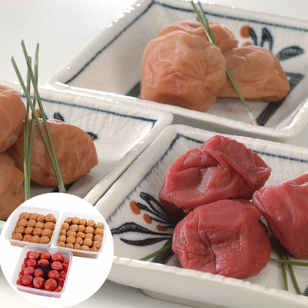 紀州南高梅 梅干 3種詰合せ (昔風味 うす塩味 はちみつ風味) 各1kg 和歌山 SHS2810050 |食品 梅干し はちみつ お歳暮 父の日 お中元