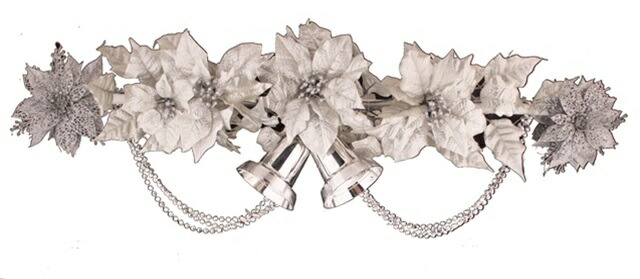 シルバーポインベルハンガー Mrs16 造花 フェイクグリーン 人工植物 人工観葉植物 クリスマス クリスマスツリー デコレーション 店舗装飾 飾り 飾りつけ 飾り付け 装飾 オーナメント ポインセチア シルバー 店舗装飾 クリスマス商品 装飾 ハンガー Rentmy1 Com