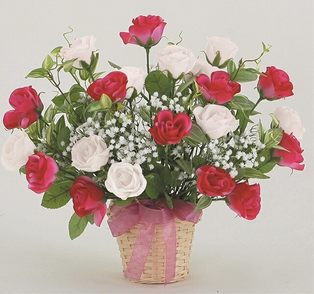 ファンシーローズバスケット Mrs10 造花 フェイクグリーン 人工植物 デコレーション 店舗装飾 飾り 飾りつけ 飾り付け 装飾 ばら バラ 薔薇 ローズ フラワーアレンジ 店舗装飾 春の装飾品 バラ ローズ お電話 40cmh Painandsleepcenter Com
