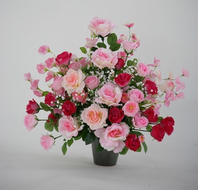 ローズフリーアレンジ Mrs10 造花 人工植物 フェイクグリーン 飾り 店舗装飾 飾りつけ 飾りつけ 装飾 フラワーアレンジ花 ガーデン Diy 店舗装飾 花 観葉植物 春の装飾品 バラ ローズ デコレーション 飾り付け ばら バラ 薔薇 ローズ フラワーアレンジ 造花装飾