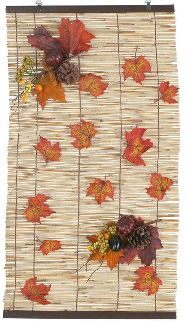 楽天市場 メープルすだれアレンジ 壁掛け Mrs13 造花 フェイクグリーン 人工植物 デコレーション 店舗装飾 飾り 飾りつけ 飾り付け 装飾 秋 オータム メイプルリー すだれ 造花装飾専門店 緑花堂