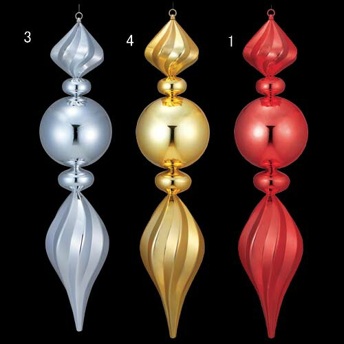 90cm シャイニーマットラージフィニアル[ONSDIFN6844] 送料無料 |クリスマス装飾 室内装飾 装飾 飾付 クリスます オーナメント 飾り レッド シルバー ゴールド 店舗装飾 イベント 飾り付け 赤 銀 金 デコレーション Christmas｜緑花堂ストア