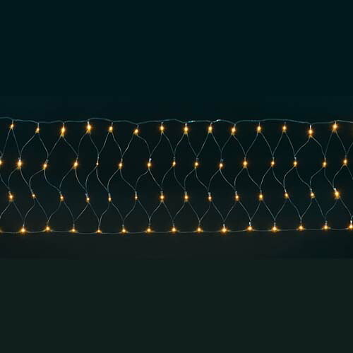 全高50&times;幅500cm 耐水 200球 広角型LEDシャンペーンレクタンギュラーネットライト/ブラックコード(パワーコード、コネクター付き) [ONSPALI61229] 送料無料 |クリスマス イルミネーション ライト 照明 LED 装飾 飾付 イベント クリスマスツリー飾り オーナメント 飾り付け｜緑花堂ストア