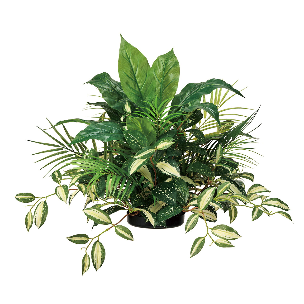 造花 ミックスグリーンアレンジＡ ＧＲＥＥＮ 1コ[TDLFG001472]|アーティフィシャルフラワー グリーン リーフ 多肉植物【フェイクグリーン 人工観葉植物 ギフトアレンジ インテリア装飾 ディスプレイ インテリアフラワー 】｜緑花堂ストア 9,495円
