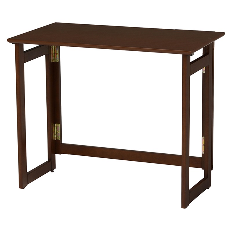 折りたたみテーブル ダークブラウン[THU2090919000]|インテリア 寝具 テーブル 書斎机 デスク キャスター アジャスター付 耐久性 利便性 シンプルデザイン 機能性 多用途 軽量 コンパクト お洒落 オフィス家具 ワークスペース｜緑花堂ストア