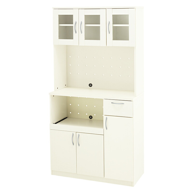 キッチンボード ホワイト[THU3000003992]|インテリア・寝具・収納 収納家具 キッチン収納 食器棚・キッチンボード