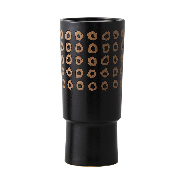 ｄｏｔｔｙ　φ１８×Ｈ４１ｃｍ ＢＬＡＣＫ 花器 ベース 陶器 [TDLCC178831-800]|装飾 飾り 飾り付け 店舗装飾 オブジェ デコレーション鉢 ポット 花瓶 ブラック 11,058円