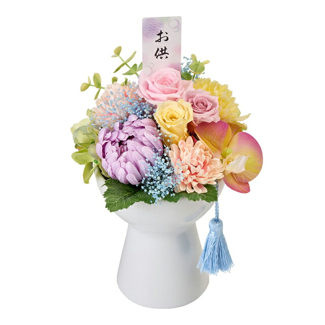 美彩（みあ）アレンジメントフューネラルアレンジ供花お悔みの花プリザーブドフラワー[TDLZY005009]【花 フラワーギフト アートフラワー インテリアフラワー アレンジメントフラワー ディスプレイ 】