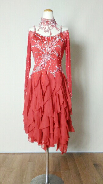 社交ダンスラテンドレス ラテンドレス WL0167D エレクトリックピンク M 社交ダンス タカダンス