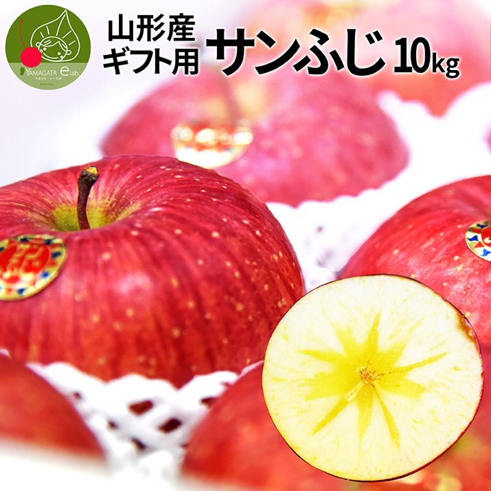 【2025年11月中旬発送・先行予約】 りんご 送料無料 サンふじ 10kg<br> フルーツ 山形県産 秀品 ステビア栽培りんご りんご贈答用 りんご化粧箱入り ギフト箱りんご お取り寄せりんご 名産品りんご 果物 アップルお歳暮 お歳暮 御歳暮