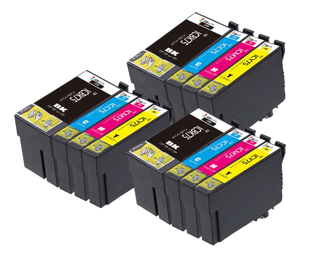 楽天市場】エプソン プリンターインク IC75 4色セット ×2セット