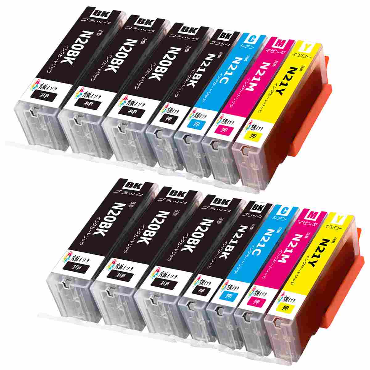 キヤノンcanon用XKI-N21+N20 5mp*2+XKI-N20PGBK*4計14本セット互換インクカートリッジ 大容量インクタンク 汎用インク 対応プリンター:PIXUS XK500 PIXUS XK110 PIXUS XK100最新型ICチップ付き/残量表示機能/個別包装でインク漏れ防止/国際認証