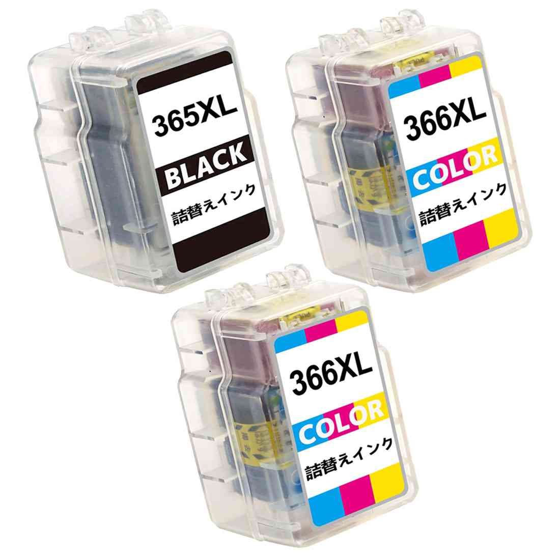 楽天市場】【送料無料】キヤノンBC-365XL BC-366XL 染料 4色セット (BC