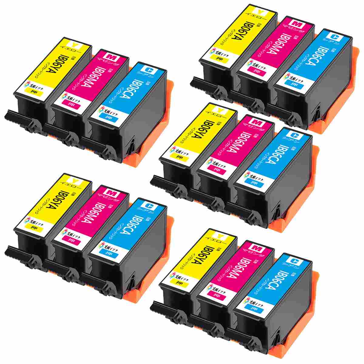 IB06CL4A互換インクカートリッジ エプソンEpson増量シアン（IB06CA）5本・マゼンター（IB06MA）5本・イエロー（IB06YA）5本合計15本インクタンク 目印：メガネめがね 対応プリンター：PX-S5010 PX-S5010R1