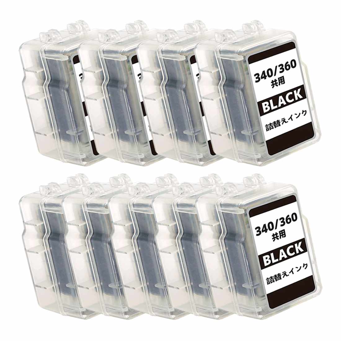 楽天市場】BC-340/360共通 (BKブラック)1本 キヤノン 用詰め替え互換