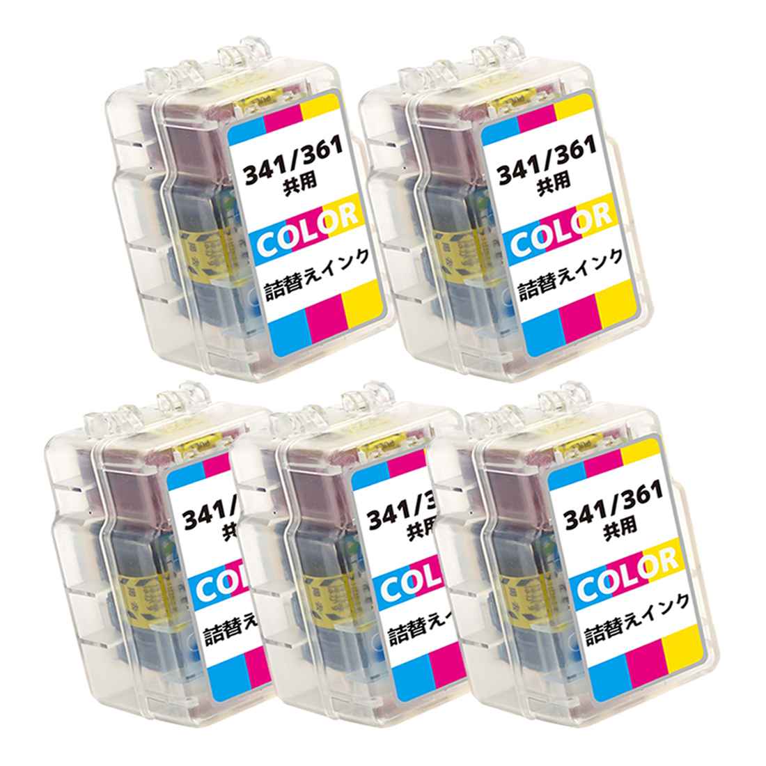楽天市場】BC-361 /341共通 (C/M/Y 3色カラー)1本 キヤノン 用詰め替え