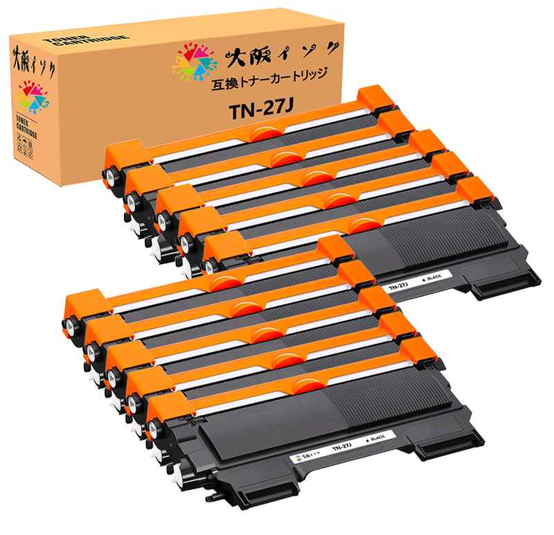 トナーカートリッジ tn-27j互換 汎用トナーTN 27J 10本セット対応機種：HL-2240D HL-2270DW DCP-7060D DCP-7065DN MFC-7460DN FAX-7860DW FAX-2840大容量 tn-27j tn 27j 汎用互換トナーカートリッジ(取扱方法と機能は純正品のトナーTN-27Jと同じ）