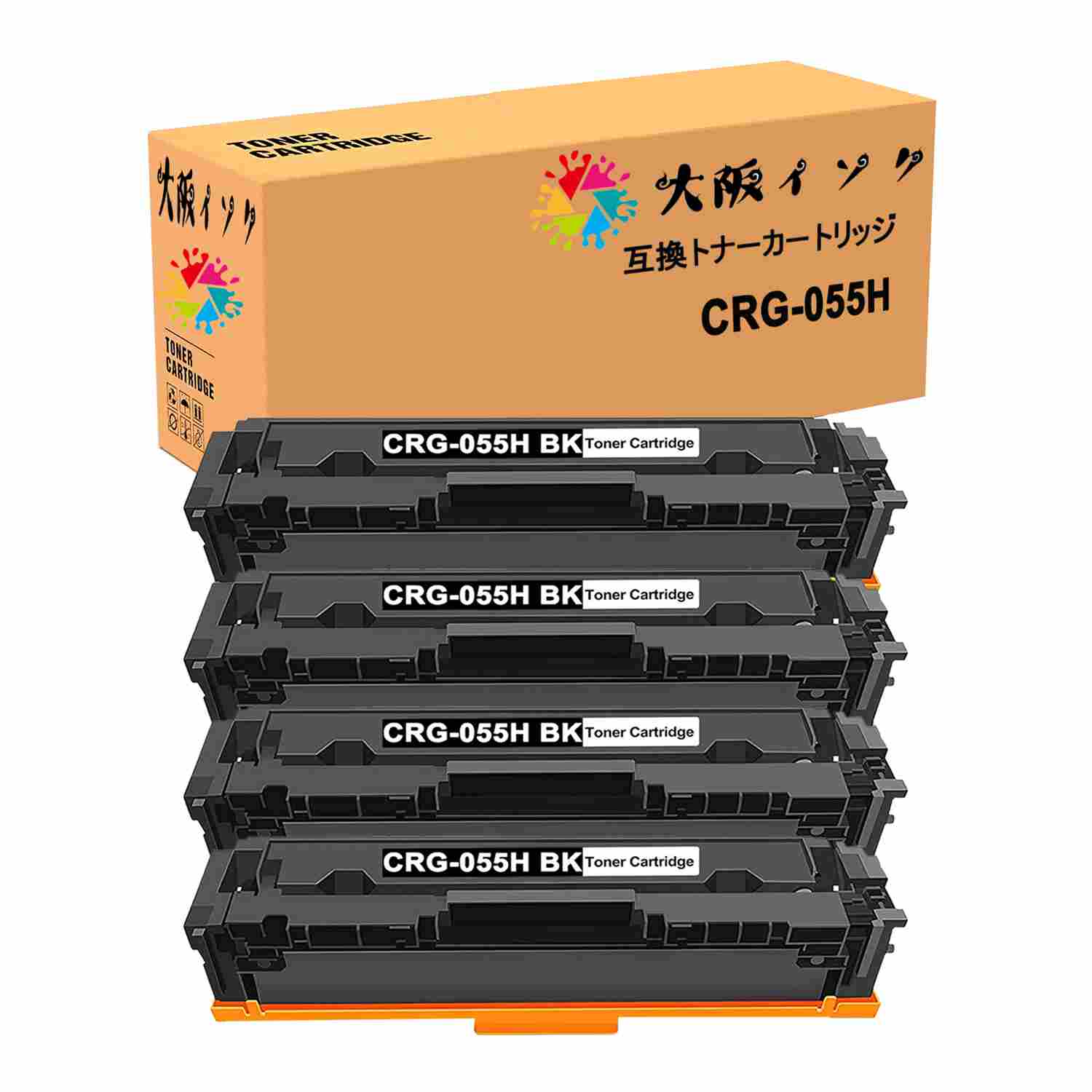 トナーカートリッジ CRG-055H取り替えっこ 加農砲汎用トナーCRG-055HBK黒いこと黒CRG-055HBLK 4本仕かける 相応う機種：Satera MF745 MF745Cdw MF743 MF743Cdw MF741 MF741Cdw LBP664 LBP664C LBP662 LBP662C LBP661 LBP661C文字記号はくっきり 高性質やせつ然たるな色合いのトナーパウダーで刷り上げる