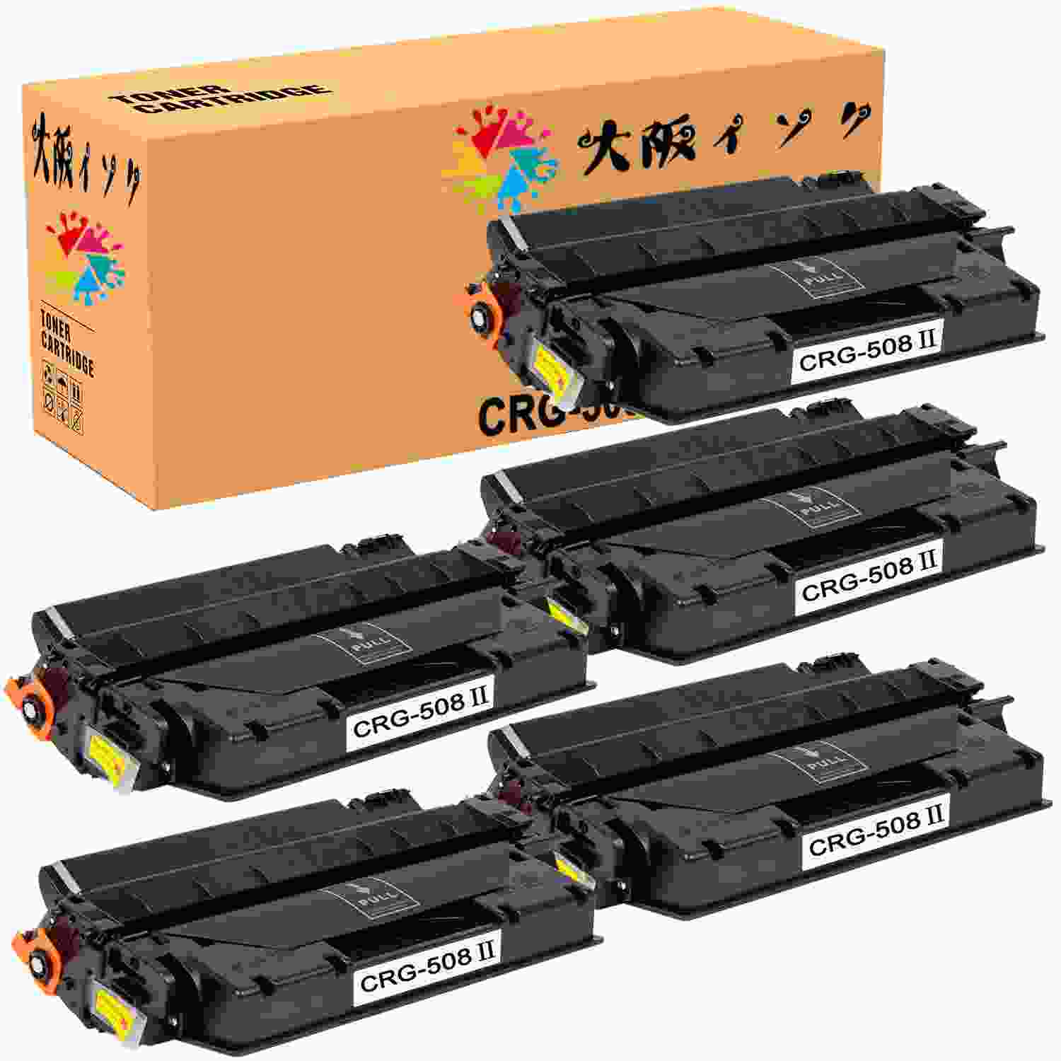 トナーカートリッジ CRG-508II互換 Can(キャノン) 汎用トナーCRG 508 5本セット CRG-508II 大容量対応機種：Satera LBP-3300 CRG-508II BK 汎用・互換 トナーカートリッジの印刷枚数は（１本あたり）約6,000枚/本（A4用紙・印字率5％の場合） 5,932円