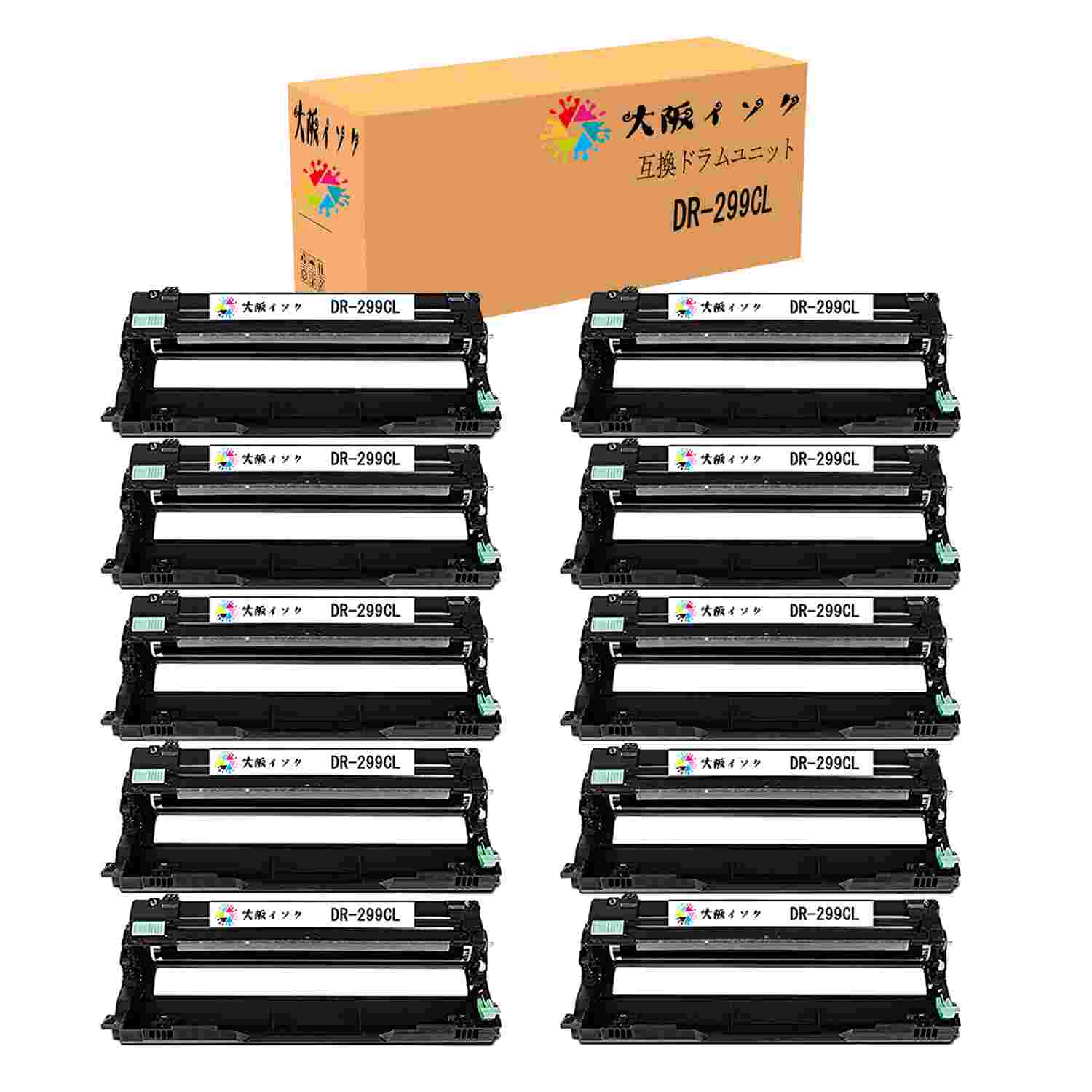 ブラザー用DR-299CL互換ドラムユニット Brother対応ドラムユニットDR 299CL 10本セット 対応機種：HL-L3240CDW / MFC-L3780CDW 個別包装ブラザー DR-299CL 汎用・互換 ドラムユニットの印刷枚数は（１本あたり）約20,000枚（A4用紙・印字率5％の場合）ドラムユニットDR-299CL