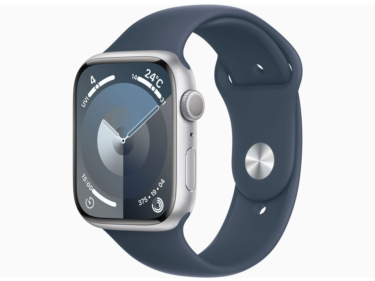 新品未開封 Suica対応 Apple スマートウォッチ Apple Watch Series 9 GPSモデル 45mm MR9E3J/A [シルバー/ストームブルースポーツバンド M/L] デュアルコアS9 SiP 64GB メーカー保証無 当店保証無 32,370円