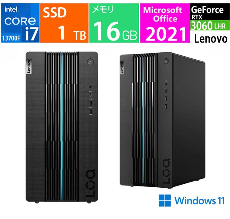 ゲーミングマイコン Lenovo 学習机とっ始めマイコン Lenovo LOQ Tower 17IRB8 90VH004MJP [黒いこと] 記憶装置:16GB 記憶装置:M.2 SSD：1結核症 Windows 11 Home 64bit Wi-Fi 6 1000/2500Mbps windows11wifi6 Office2021 見せびらかす品