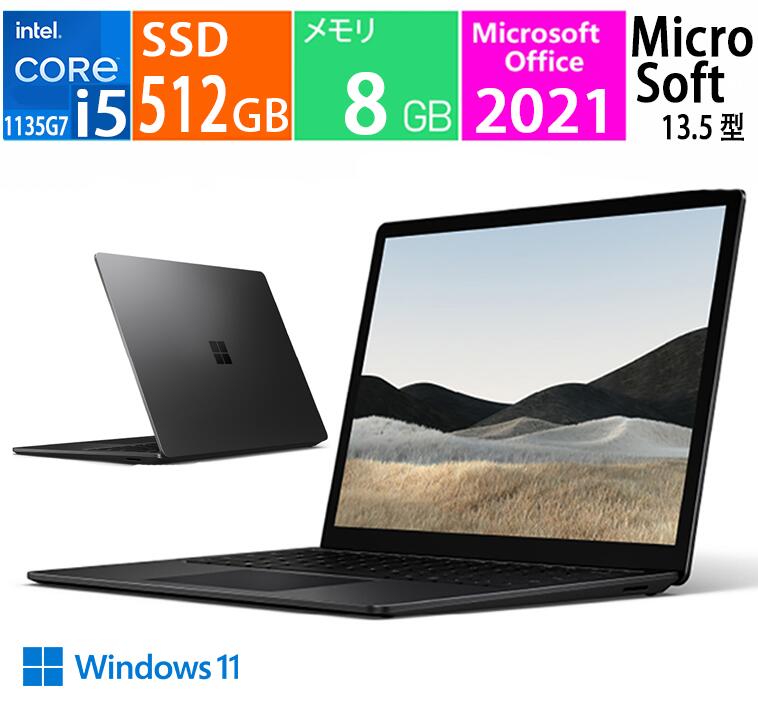 Surface Laptop 4 5C1-00016 [ブラック], CPU 第11世代 インテル Core i5 1135G7, メモリ容量:8 GB, SSD：512GB, Microsoft Office 2021,Windows 11 展示品｜良品工房