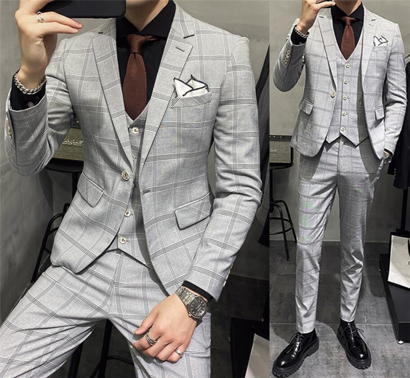超大特価 楽天市場 メンズスーツ スリーピーススーツ チェック柄 スリムスーツ 細身 ビジネススーツ おしゃれ スーツ メンズスーツ スタイリッシュ 大きいサイズ 洗える オフィス 通勤 結婚式 二次会 飲み会 春 秋 冬 送料無料 Ryoukou楽天市場店 在庫限り Www