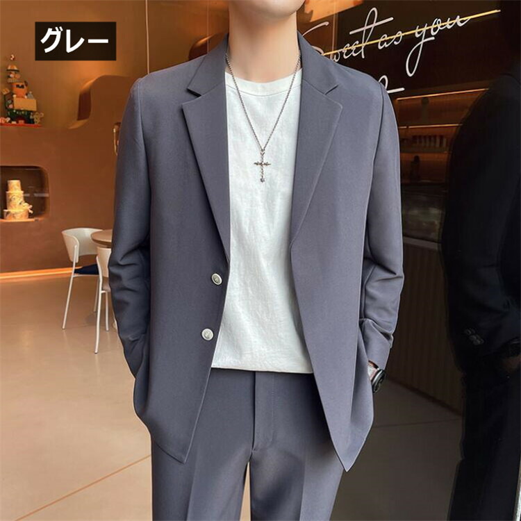 メンズ スーツ カジュアル セットアップ メンズ 夏 ゆたり テーラードジャケット ストレートパンツ 上下セット メンズ ファッション テレワーク ビジネススーツ オフィスカジュアル おしゃれ 送料無料 Christine Coppin Com