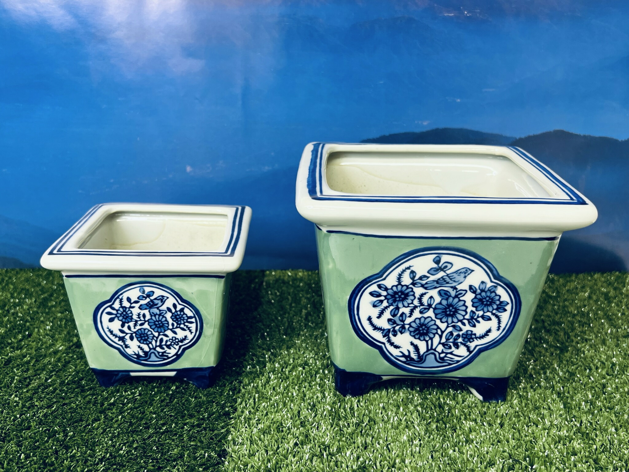 楽天市場】中国 景徳鎮窯 植木鉢 豆盆栽鉢 2号(7cm) 3個組セット