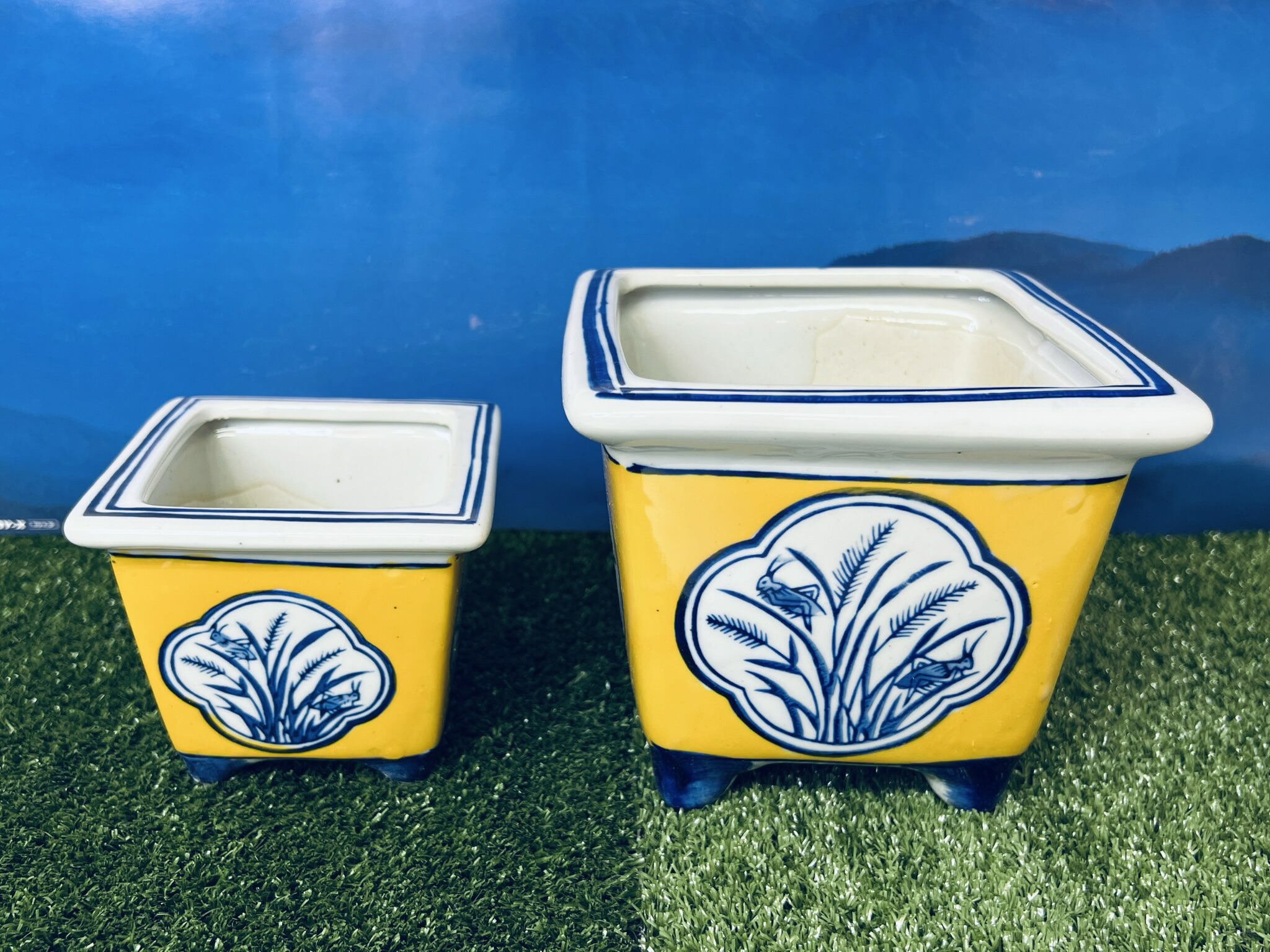 楽天市場】中国 景徳鎮窯 植木鉢 豆盆栽鉢 2号(7cm) 3個組セット