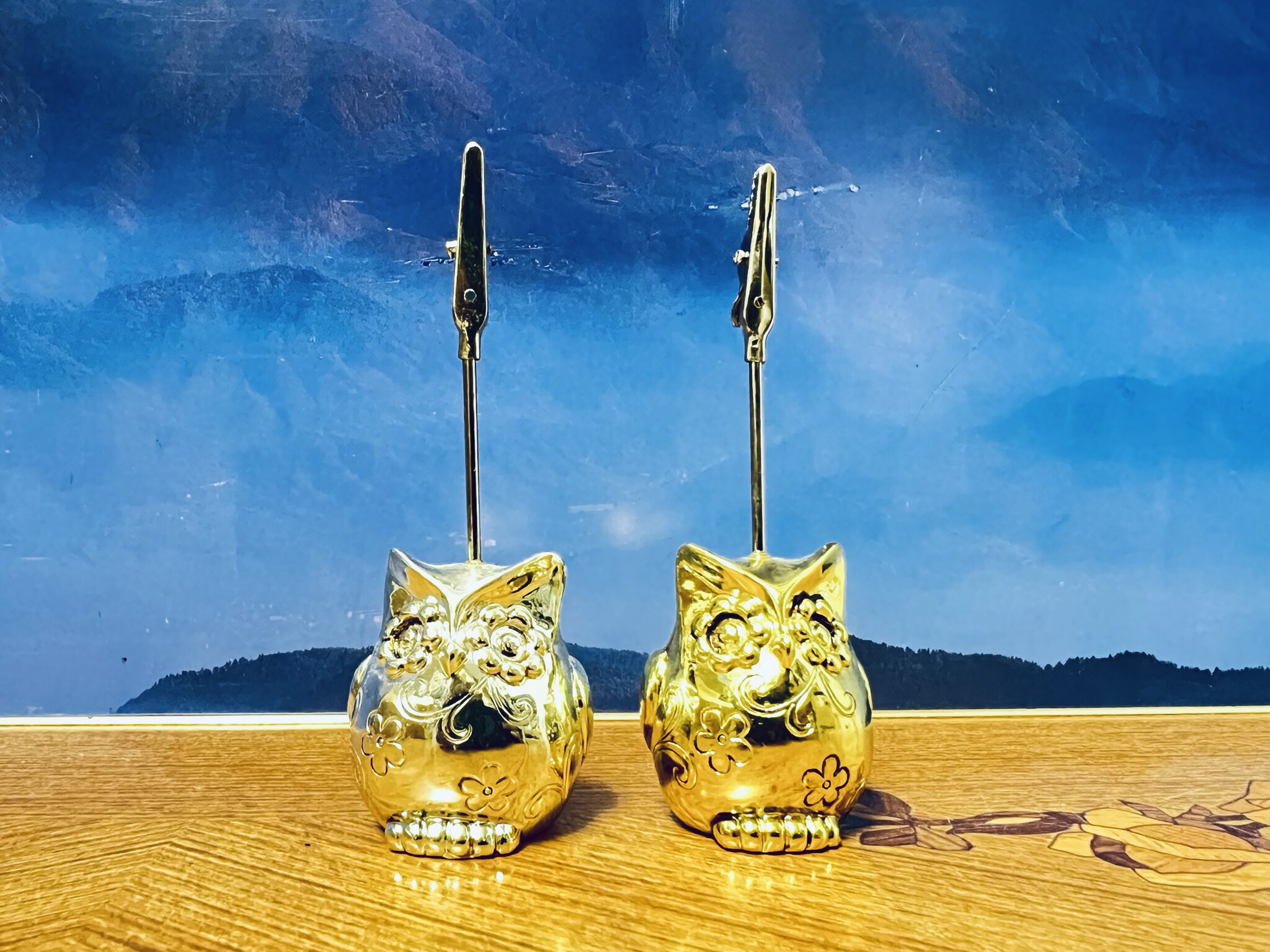 楽天市場】カードクリップ ふくろうどんぐり カードスタンド フクロウ