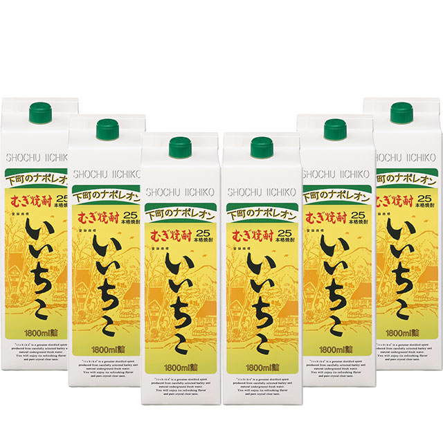 楽天市場】【送料無料】いいちこ 25度 1800ml（1.8L）パック 1ケース（6本入り）【麦焼酎】三和酒類（ゆうパック発送になります） :  良酒のシマヤ 楽天市場店