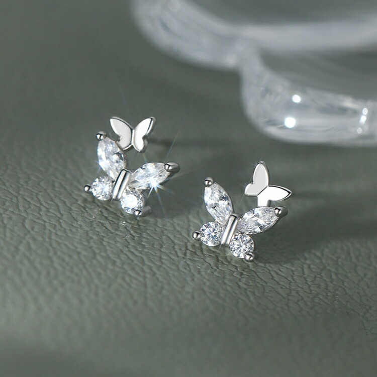 017Ap【シルバー】ピアス　リボン　蝶　大人可愛い　S925Silver　銀製 楽天市場】シンプル蝶々のシルバーピアス シルバー999 ピアス