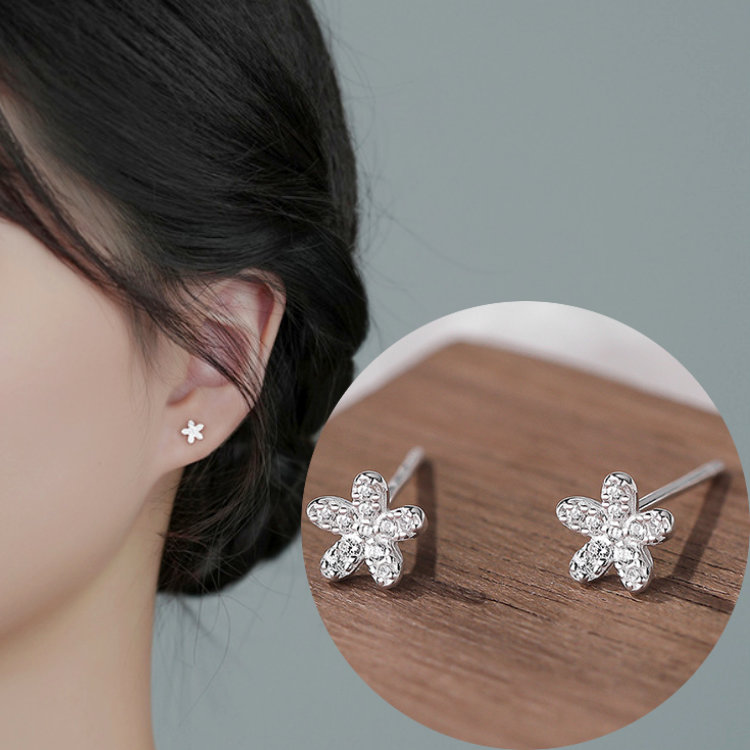 楽天市場】シンプルなフラワーピアス 花 ピアス フラワー シルバー999